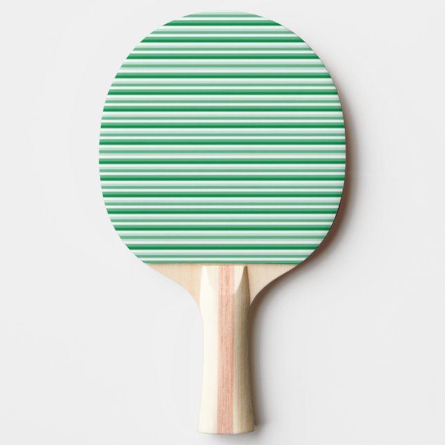 Ping Pong Paddle Green & White Stripe (Front)