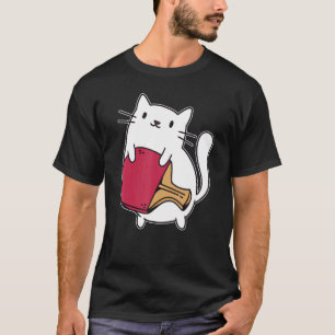 Ping Pong Paddle Ladies Cat Table Tennis Player Ca T-Shirt