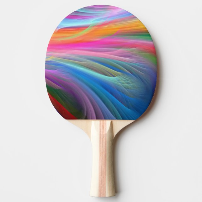 Ping Pong Paddle/Multicolored Abstract Paddle (Front)