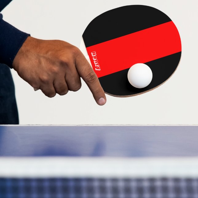 Ping Pong Paddle Red Black  (Insitu)
