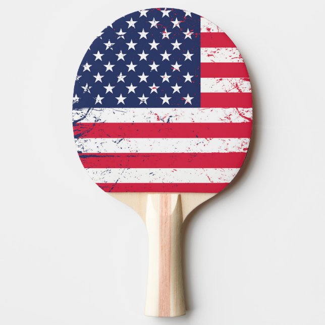 Ping Pong Paddle-USA Flag Ping Pong Paddle (Front)