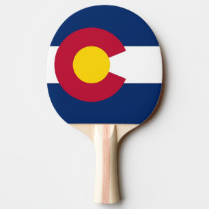 Ping pong paddle with Flag of Colorado State, USA