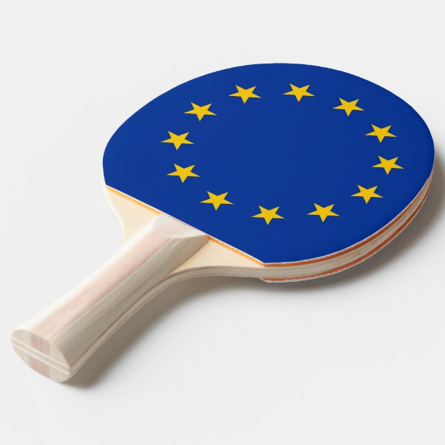 Ping pong paddle with Flag of European Union (Front Angle)