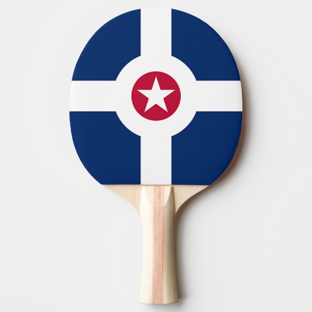 Ping pong paddle with Flag of Indianapolis (Front)