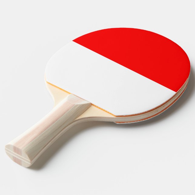 Ping pong paddle with Flag of Indonesia (Front Angle)