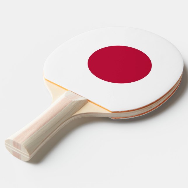 Ping pong paddle with Flag of Japan (Front Angle)