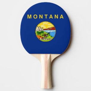 Ping pong paddle with Flag of Montana, USA