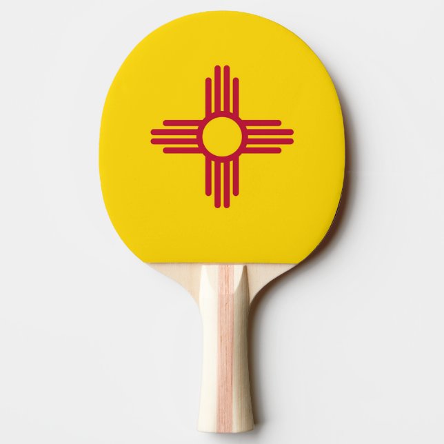 Ping pong paddle with Flag of New Mexico, USA (Back)