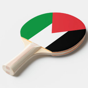 Ping pong paddle with Flag of Palestine