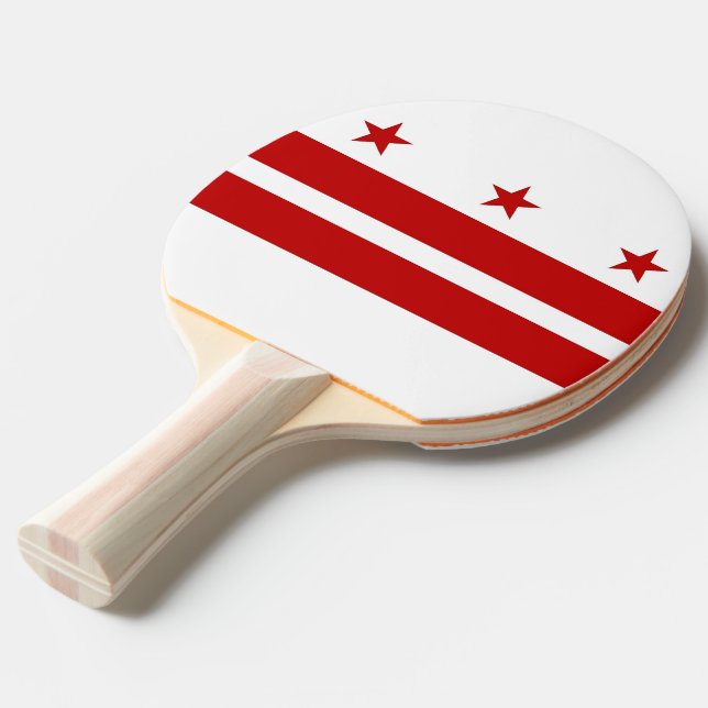 Ping pong paddle with Flag of Washington DC, USA (Front Angle)