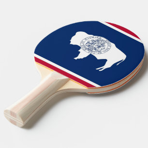 Ping pong paddle with Flag of Wyoming, USA