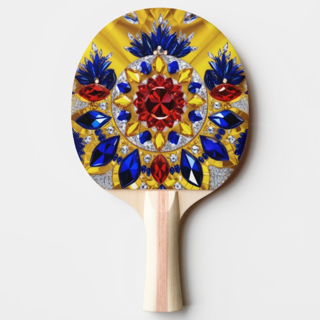 Ping pong paddle with Romanian Colours (Back)