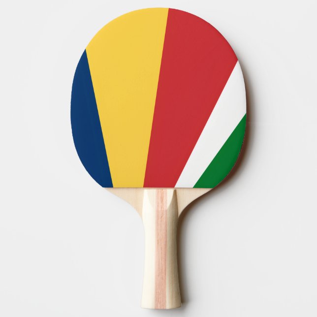 Ping pong paddle with Seychelles Colours (Back)