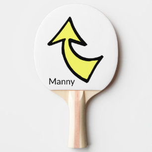 Ping Pong Paddle Yellow Arrow
