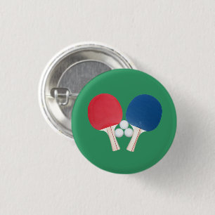 Ping Pong Paddles and Balls 1 Inch Round Button
