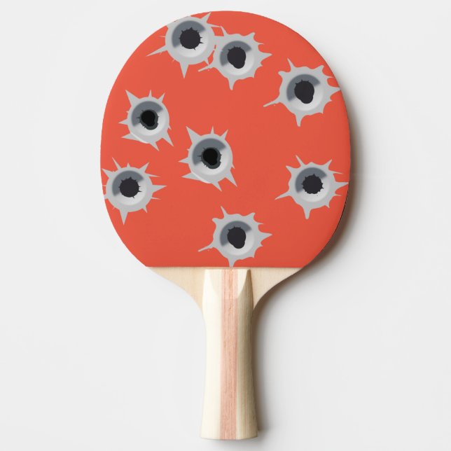 Ping Pong Paddles - Who Shot The Bat! Orange/Blue (Front)