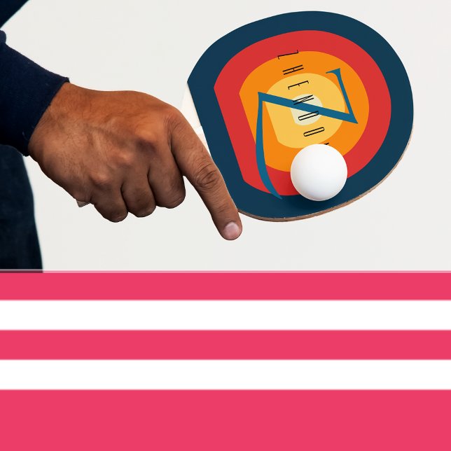 Ping Pong Personalized Editable Name Initial Cute Paddle (best ping pong paddle, cool personalized ping pong paddles, gifts for table tennis player lover gift)