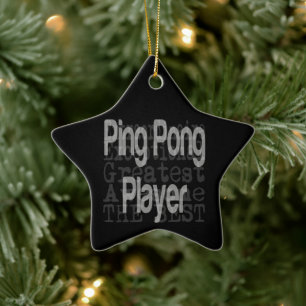 Ping Pong Player Extraordinaire Ceramic Ornament