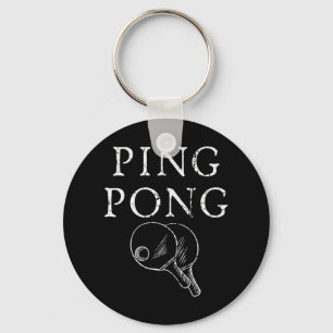 Ping Pong Players Paddle Table Tennis Sports Lover Keychain
