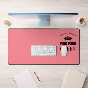 Ping Pong Queen Name personalized  Desk Mat