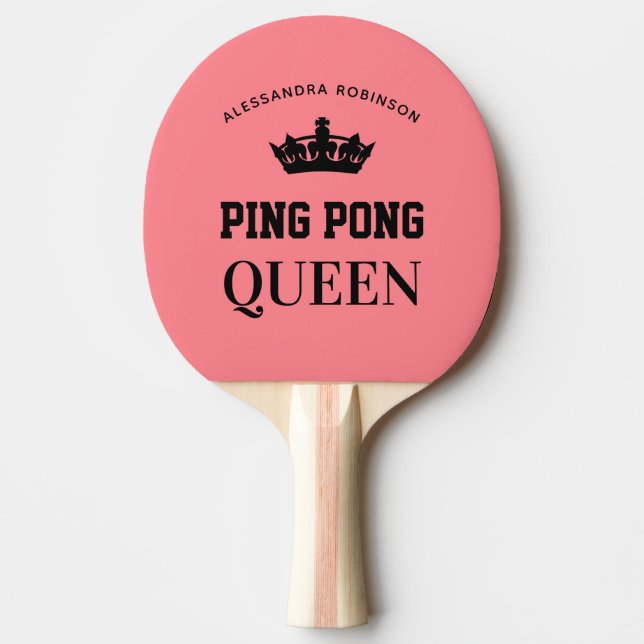 Ping Pong Queen Name personalized  Ping Pong Paddle (Front)