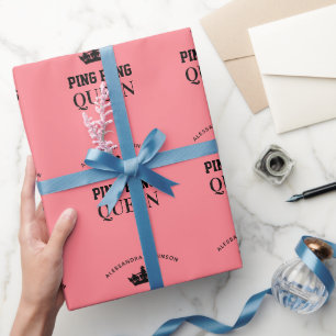 Ping Pong Queen Name personalized Wrapping Paper