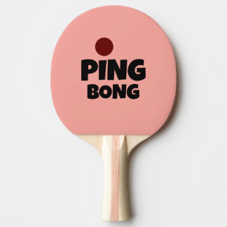 Ping Pong Racket Ping Bong word game. Gift Paddle