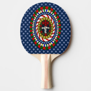Ping Pong Raquette de ping-pong de Noël enjouée