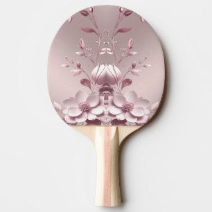 Ping Pong Raquette de ping-pong florale rose