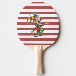 Ping Pong Raquette de ping-pong rayée bordeaux et blanc Clow