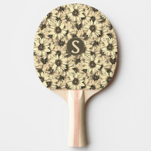 Ping Pong Raquette de ping-pong sépia vintage charme tournes