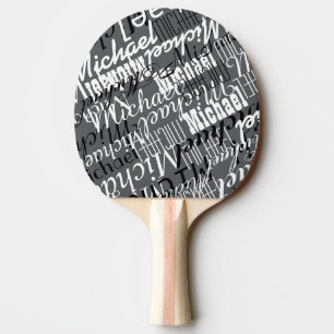 Ping Pong Raquette de tennis de table cool / Motif de nom ty