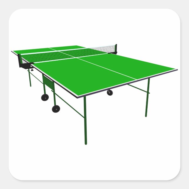 Ping Pong Table Square Sticker (Front)