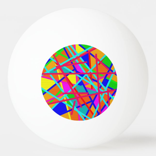 Ping Pong / Table Tennis Ball - Abstract Colored (Front)