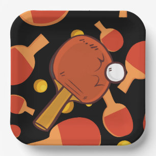 Ping Pong Table Tennis Birthday Party Paper Plate