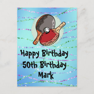  Ping pong Table Tennis Carte Anniversaire