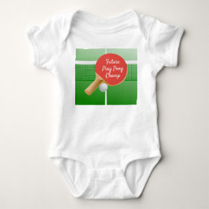 Ping Pong Table Tennis Design Baby Bodysuit