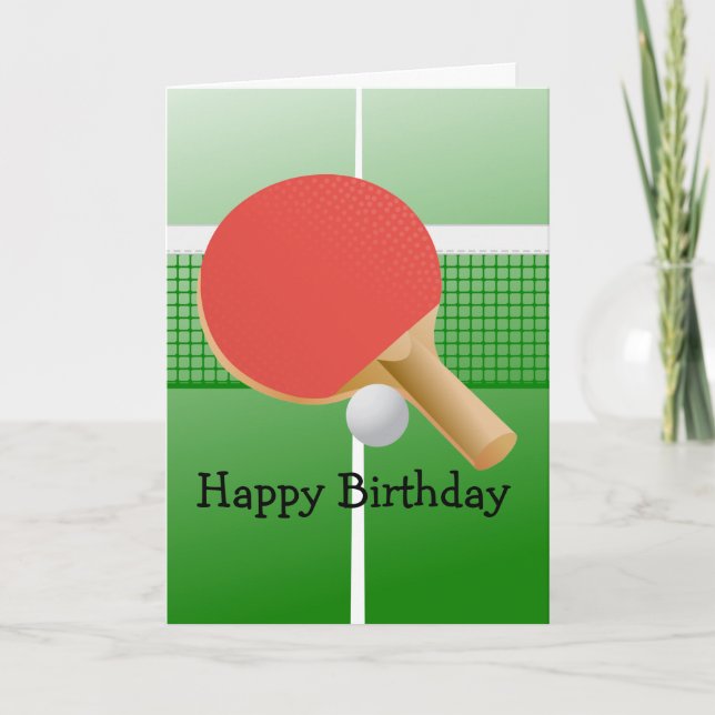Ping Pong Table Tennis Design Carte de voeux (Devant)