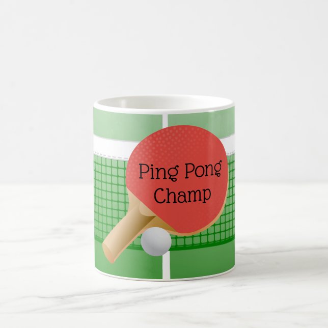 Ping Pong Table Tennis Design Coffee Mug (Center)