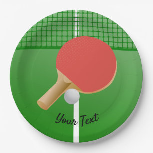 Ping Pong Table Tennis Design  Paper Plates