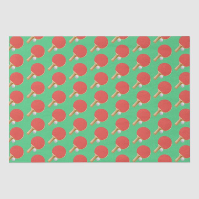 Ping Pong Table Tennis Design Tissue Paper (Front)