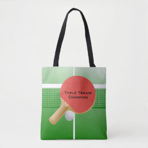 Ping Pong Table Tennis Design Tote Bag