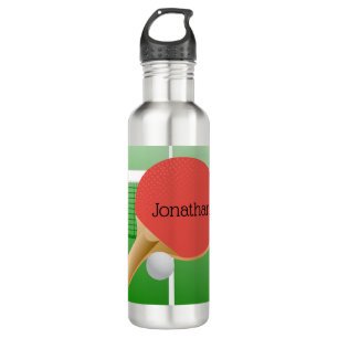 Ping Pong Table Tennis Design Water Bottle