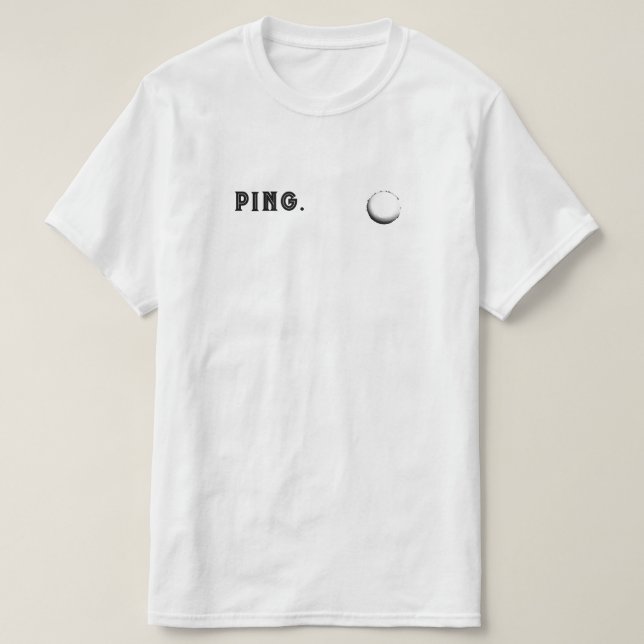 Ping Pong Table Tennis Funny T-Shirt (Design Front)