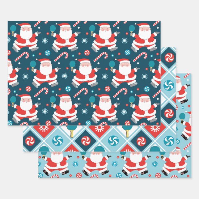 Ping Pong Table Tennis Gift Wrapping Paper Sheets (Set)