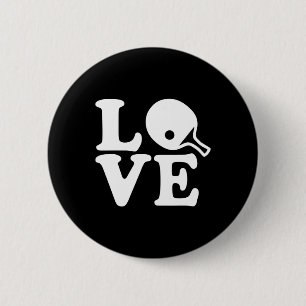 Ping pong table tennis love 2 inch round button