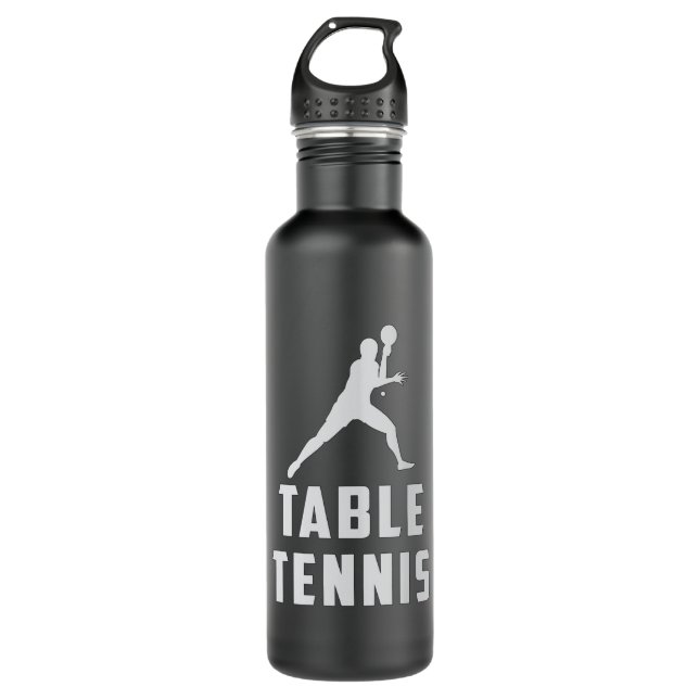 Ping Pong Table Tennis Paddle Player Funny Gift 710 Ml Water Bottle (Front)