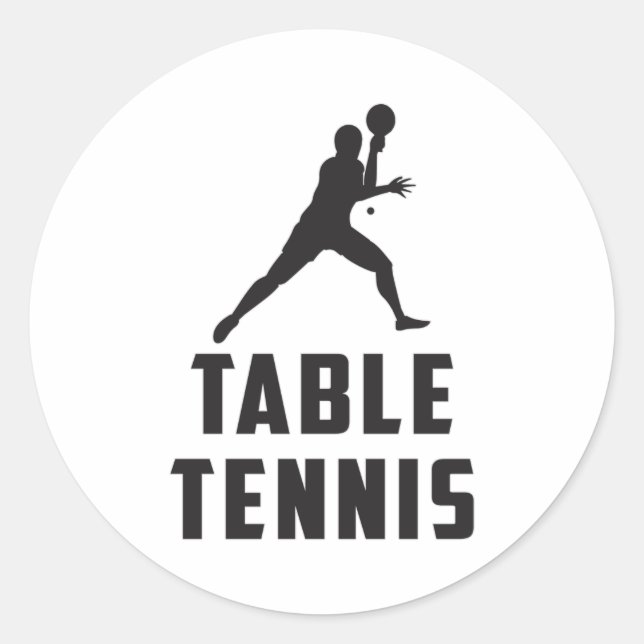 Ping Pong Table Tennis Paddle Player Gift Idea Classic Round Sticker (Front)