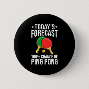 Ping Pong Table Tennis Player Balls Paddle Game 2 Inch Round Button