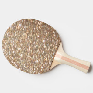 Ping Pong Table Tennis Silver Gold Glitter Paddle